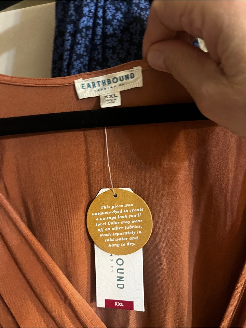 EARTHBOUND Burnt Orange Wrap-Front Midi Dress - Picture 2 of 10
